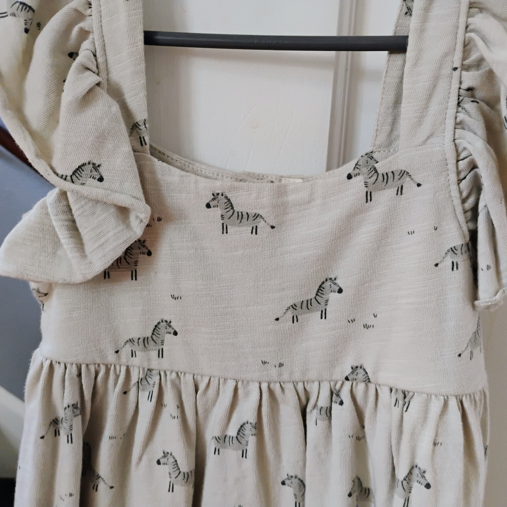 Rylee + Cru Cream Sundress with Square Neck and Cap Sleeves - Picture 2 of 4